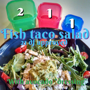 21 day fix fish taco salad